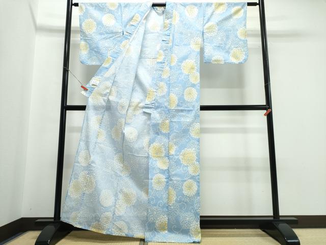 平和屋着物∴夏物 浴衣 綿絽 菊唐草文 綿 逸品 CABB6560ng
