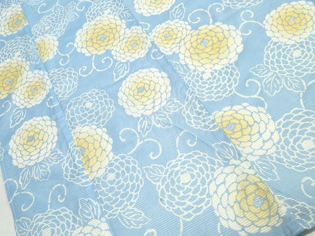 平和屋着物∴夏物 浴衣 綿絽 菊唐草文 綿 逸品 CABB6560ng