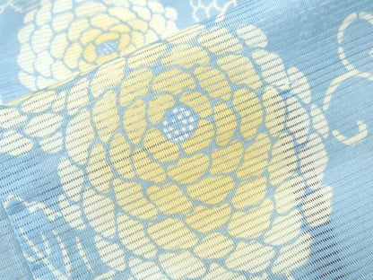 平和屋着物∴夏物 浴衣 綿絽 菊唐草文 綿 逸品 CABB6560ng