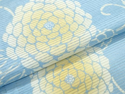 平和屋着物∴夏物 浴衣 綿絽 菊唐草文 綿 逸品 CABB6560ng