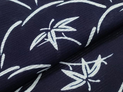 平和屋着物∴夏物 浴衣 綿絽 芝草笹文 綿 逸品 未使用 CABB6561ng