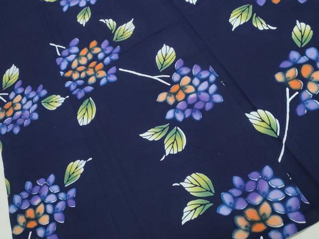 平和屋着物∴夏物 浴衣 紫陽花 綿 逸品 CABB6563ng