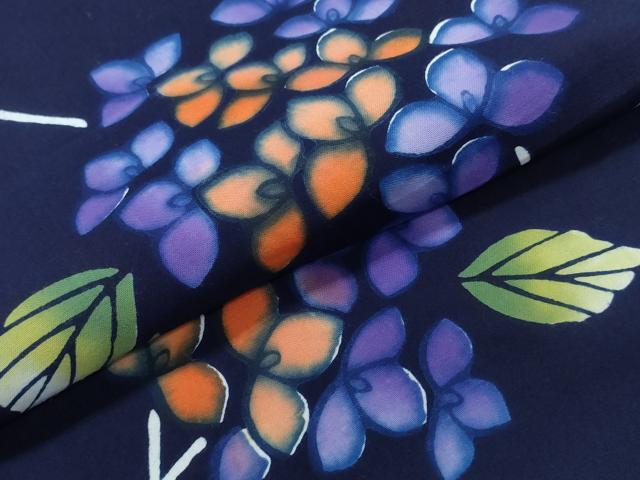 平和屋着物∴夏物 浴衣 紫陽花 綿 逸品 CABB6563ng