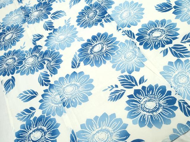 平和屋着物∴夏物 浴衣 舞菊文 綿 逸品 CABB6564ng