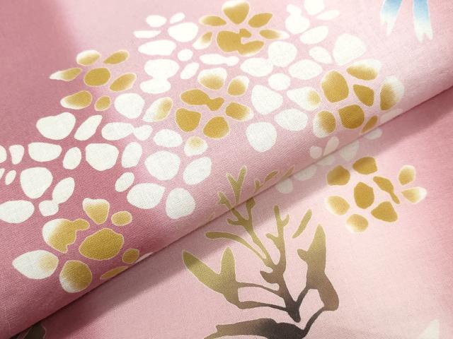 平和屋着物∴夏物 浴衣 蜻蛉 トンボ 草花文 綿 逸品 CABB6572ng