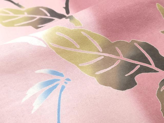平和屋着物∴夏物 浴衣 蜻蛉 トンボ 草花文 綿 逸品 CABB6572ng