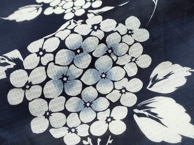 平和屋着物∴夏物 浴衣 綿紅梅 紫陽花 霞文 綿 逸品 CABB6574ng