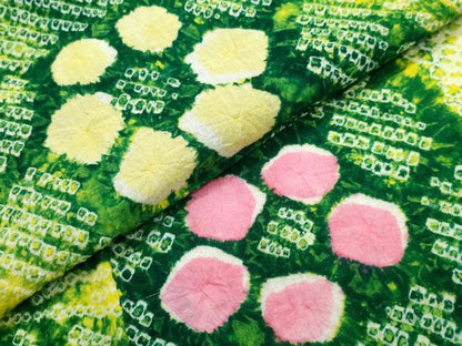 平和屋着物∴夏物 浴衣 有松鳴海絞り 舞葉花文 綿 逸品 CABB6582ng