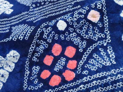 平和屋着物∴夏物 浴衣 有松鳴海絞り 霞扇面花文 綿 逸品 CABB6587ng
