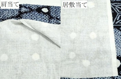 平和屋着物∴夏物　浴衣　訪問着　有松鳴海絞り　網目麻の葉文様　綿　逸品　CABB6589ng