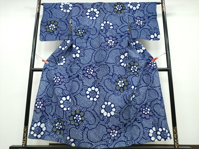 平和屋着物∴夏物 浴衣 有松鳴海絞り 花唐草文 綿 逸品 CABB6601ng