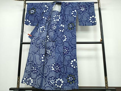 平和屋着物∴夏物 浴衣 有松鳴海絞り 花唐草文 綿 逸品 CABB6601ng