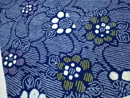 平和屋着物∴夏物 浴衣 有松鳴海絞り 花唐草文 綿 逸品 CABB6601ng