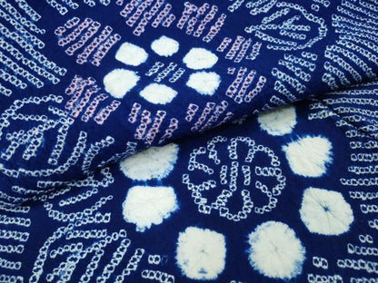 平和屋着物∴夏物 浴衣 有松鳴海絞り 花唐草文 綿 逸品 CABB6601ng