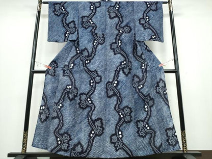 平和屋着物∴夏物 浴衣 有松鳴海絞り 南天文 綿 逸品 CABB6603ng
