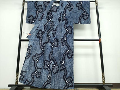 平和屋着物∴夏物 浴衣 有松鳴海絞り 南天文 綿 逸品 CABB6603ng