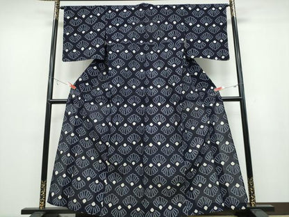 平和屋着物∴夏物 浴衣 有松鳴海絞り 裏菊文 綿 逸品 CABB6612ng