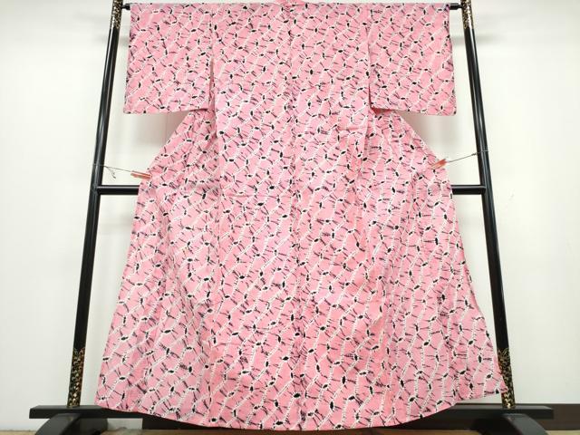 平和屋着物∴夏物 浴衣 有松鳴海絞り 抽象文様 綿 逸品 CABB6613ng