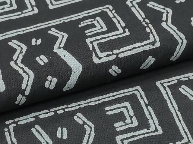 平和屋着物∴夏物 男性 浴衣 横段吉祥文 黒地 綿 逸品 CABB6623ng