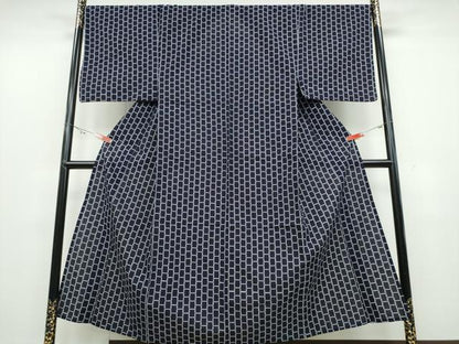 平和屋着物∴夏物 男性 浴衣 幾何学文様 綿 逸品 CABB6624ng