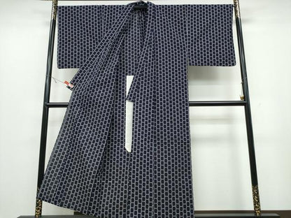 平和屋着物∴夏物 男性 浴衣 幾何学文様 綿 逸品 CABB6624ng