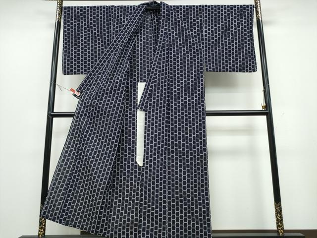 平和屋着物∴夏物 男性 浴衣 幾何学文様 綿 逸品 CABB6624ng