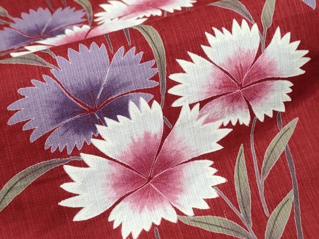 平和屋着物∴夏物 浴衣 草花文 綿 逸品 CABB6625ng