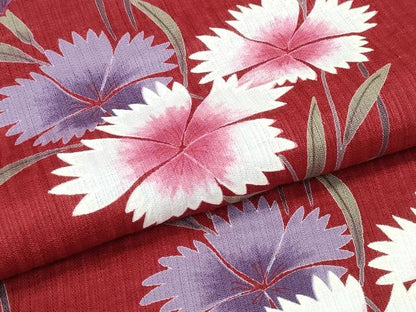平和屋着物∴夏物 浴衣 草花文 綿 逸品 CABB6625ng