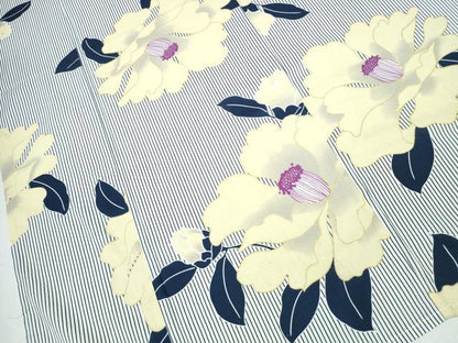 平和屋着物∴夏物 浴衣 ラメ 牡丹 綿 逸品 CABB6626ng