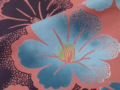 平和屋着物∴夏物 浴衣 舞花間道 綿 逸品 CABB6627ng