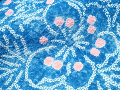平和屋着物∴夏物 浴衣 有松鳴海絞り 枝花文 綿 逸品 CABB6633ng