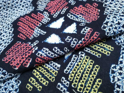 平和屋着物∴夏物 浴衣 有松鳴海絞り 枝花文 綿 逸品 CABB6639ng