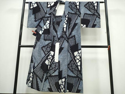 平和屋着物∴夏物 浴衣 有松鳴海絞り 幾何学文様 綿 逸品 CABB6646ng