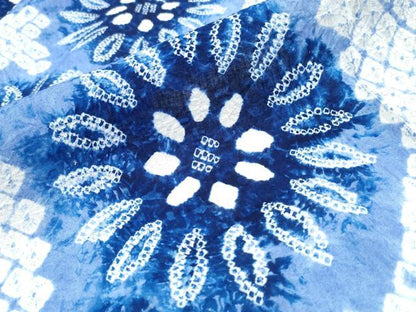 平和屋着物∴夏物 浴衣 有松鳴海絞り 舞菊文 綿 逸品 CABB6648ng