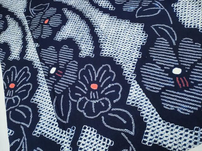 平和屋着物∴夏物 浴衣 有松鳴海絞り 枝椿 綿 逸品 CABB6652ng
