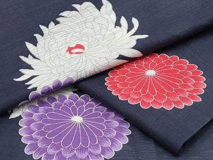 平和屋着物∴夏物 浴衣 綿絽 舞菊文 綿 逸品 CABB6660ng