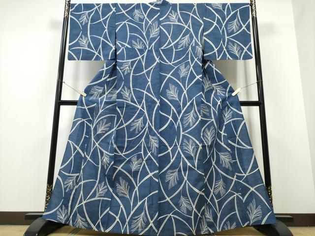 平和屋着物∴夏物　浴衣　草木文　綿　逸品　CABB6664ng
