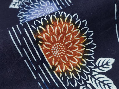 平和屋着物∴夏物 浴衣 型染め 立涌菊唐草文 綿 逸品 CABB6667ng