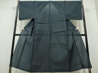 平和屋着物∴夏物 男性 阿波しじら織 浴衣 縞 綿 逸品 CABB6671ng