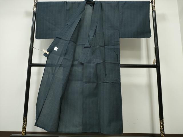 平和屋着物∴夏物 男性 阿波しじら織 浴衣 縞 綿 逸品 CABB6671ng