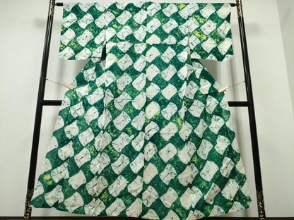 平和屋着物∴夏物　浴衣　有松鳴海絞り　吉祥文　綿　逸品　未使用　CABB6678ng