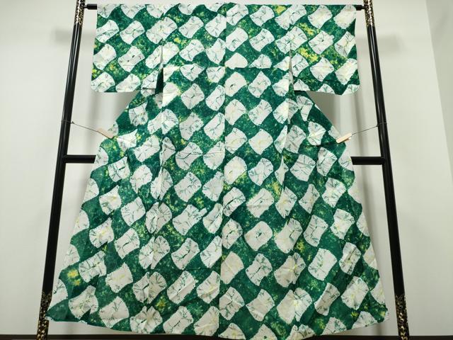 平和屋着物∴夏物　浴衣　有松鳴海絞り　吉祥文　綿　逸品　未使用　CABB6678ng