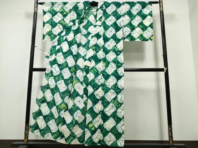 平和屋着物∴夏物　浴衣　有松鳴海絞り　吉祥文　綿　逸品　未使用　CABB6678ng