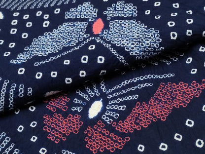 平和屋着物∴夏物 浴衣 有松鳴海絞り 舞蝶吉祥文 綿 逸品 CABB6680ng