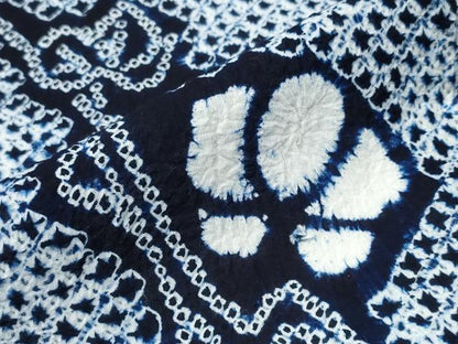 平和屋着物∴夏物 浴衣 有松鳴海絞り 枝花文 綿 逸品 CABB6683ng