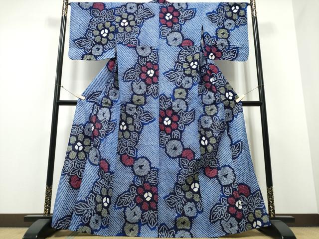 平和屋着物∴夏物 浴衣 有松鳴海絞り 菊花文 綿 逸品 未使用 CABB6686ng