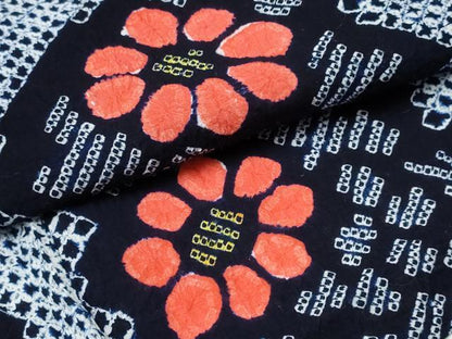 平和屋着物∴夏物 浴衣 有松鳴海絞り 流水花文 綿 逸品 CABB6693ng