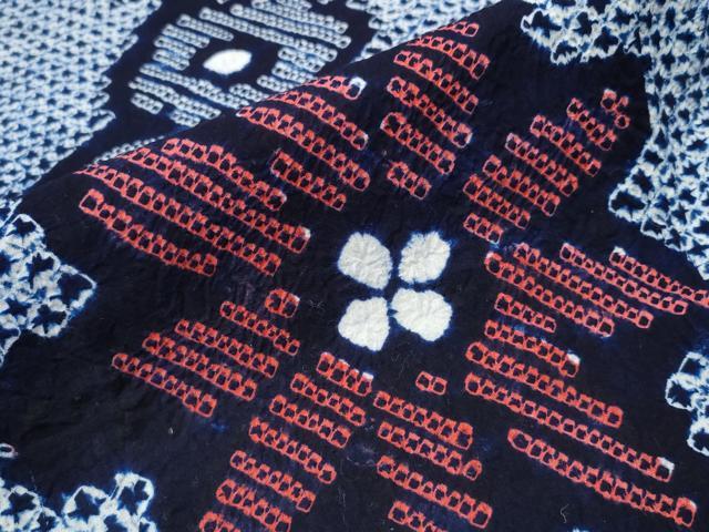 平和屋着物∴夏物 浴衣 有松鳴海絞り 舞花文 綿 逸品 CABB6695ng