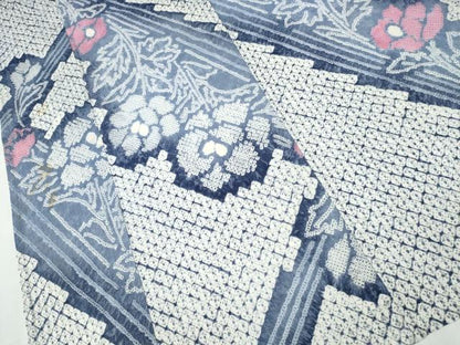 平和屋着物∴夏物 浴衣 有松鳴海絞り 枝牡丹 綿 逸品 CABB6696ng
