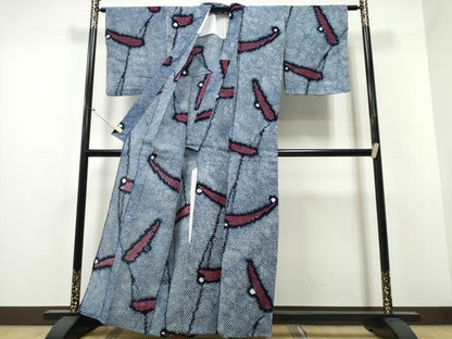 平和屋着物∴夏物 浴衣 有松鳴海絞り 露芝文 綿 逸品 CABB6697ng
